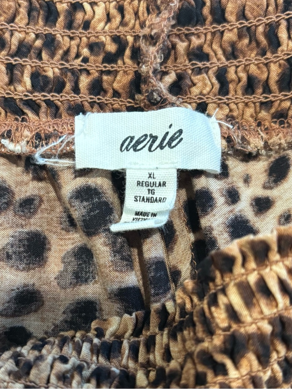 Aerie Leopard Print Wide-Leg Party Pant XL - Picture 5 of 10